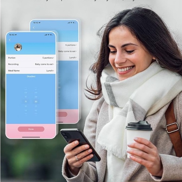 Pet feeder for dogs or cats automatic feeder, with a camera, voice recording - Picture 5 of 5